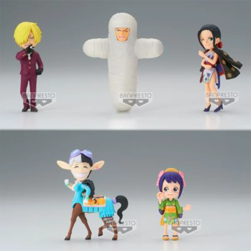 Original Bandai Banpresto One Piece WCF The Island of Ghosts VO.5 Sanji Zoro Nico Robin Speed Kurozumi Tama Anime Figure Toys