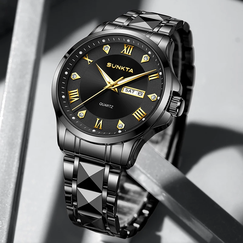 

Sunkta LIGE Top Brand Fashion Quartz Man Watch Luxury Calendar Week Chronograph Diamond Dial Gentlemen Watches for Men Reloj+Box