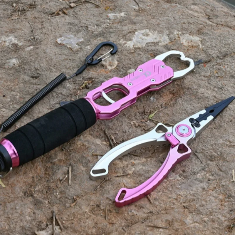 

ZESTCORE Рыболовные инструменты из алюминиевого сплава, большая игровая рыбная ручка с регулируемой шкалой, многофункциональные щипцы для рыбалки на приманку из нержавеющей стали