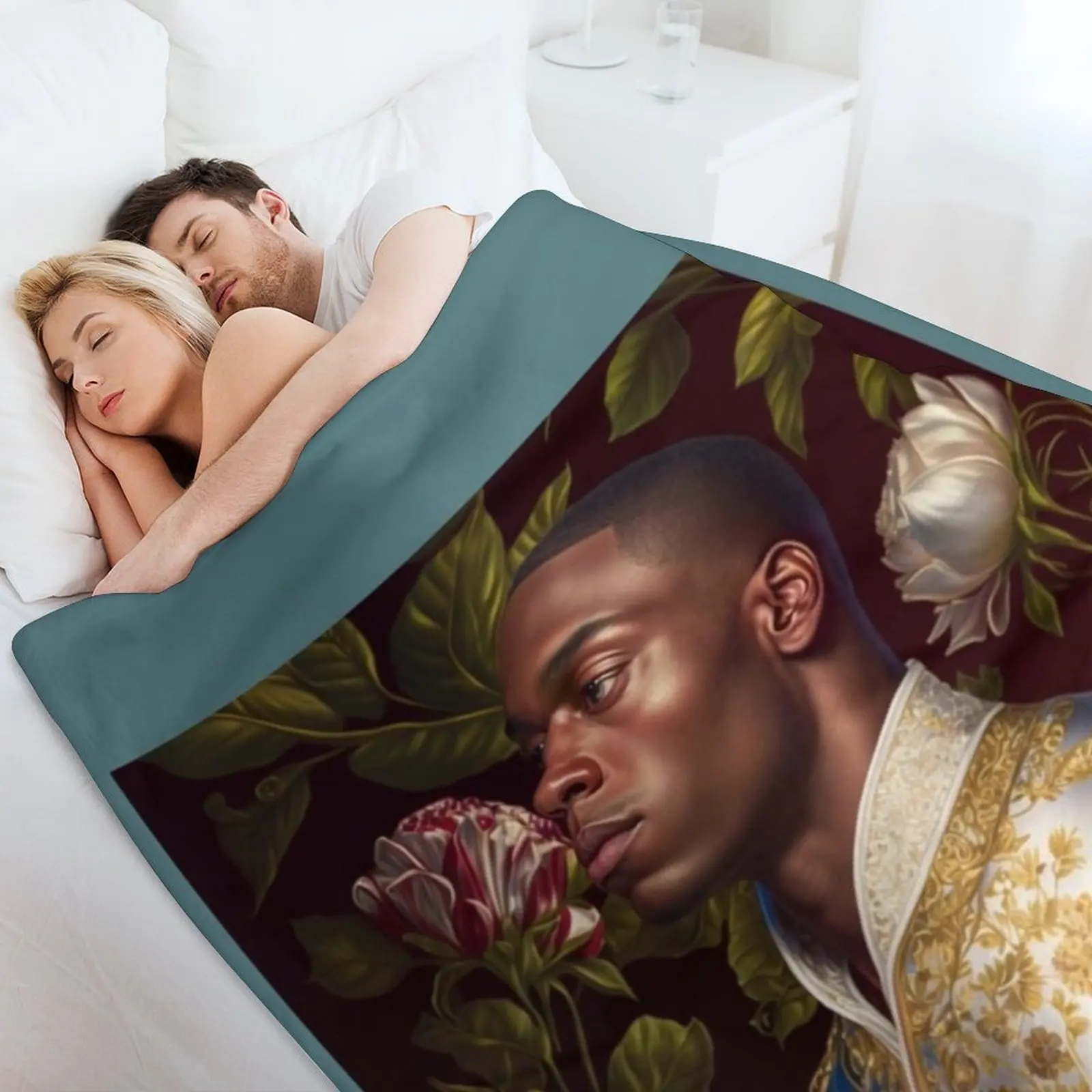 ارتفاع الملوك Kehinde Wileys البصري رمي بطانية السرير منقوشة الزخارف الصيف موضة الأرائك البطانيات