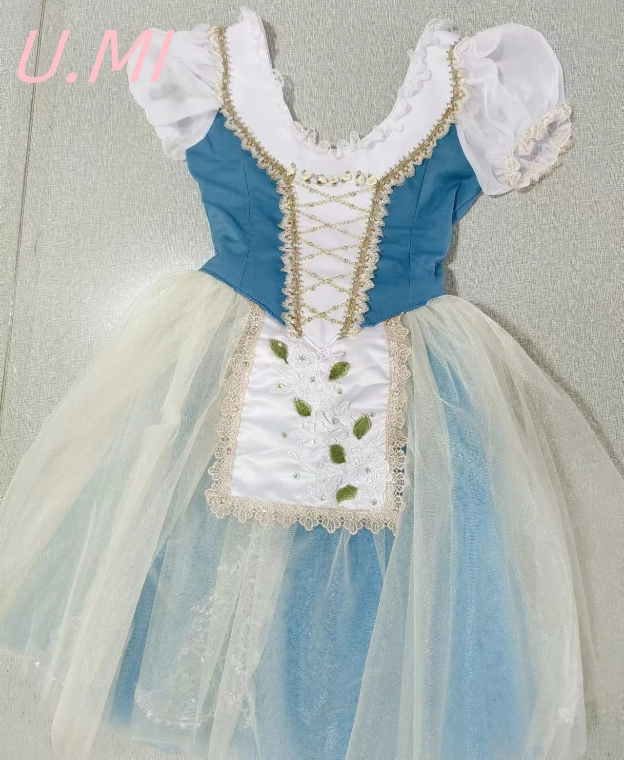 

Giselle's unclocked daughter Peasant Variations Tutu Blue custom show race dress