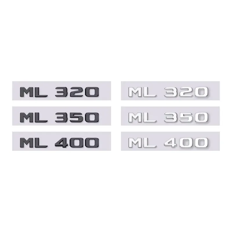 ML320 ML350 ML400 letter logo car stickers for mercedes benz ML class w253 refit rear boot displacement number decal trunk label