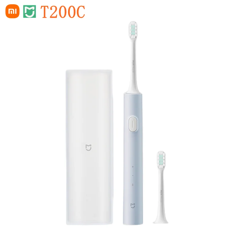 New Xiaomi Mijia Sonic Electric Tootbrush T200C Microbubble Erosion With 1 Brush Handle 2 Brush Head 1 box Travel Portability