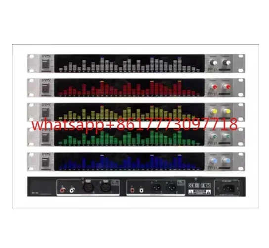 BDS PP-31 Green/Blue/White/Red/Yellow Digital Audio Spectrum Analyzer Display 1U Music Spectrum VU Meter 31 Segments