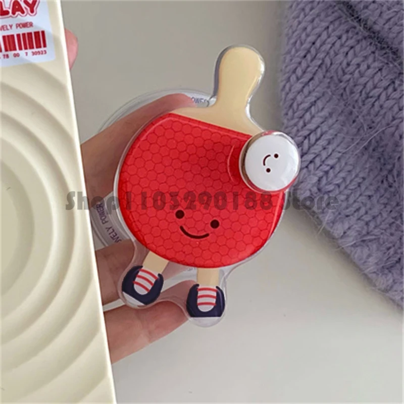 Cute Rotate Table Tennis Badminton Magnetic Holder Grip Tok Griptok Phone Stand Holder Support For iPhone For Pad Magsafe Smart