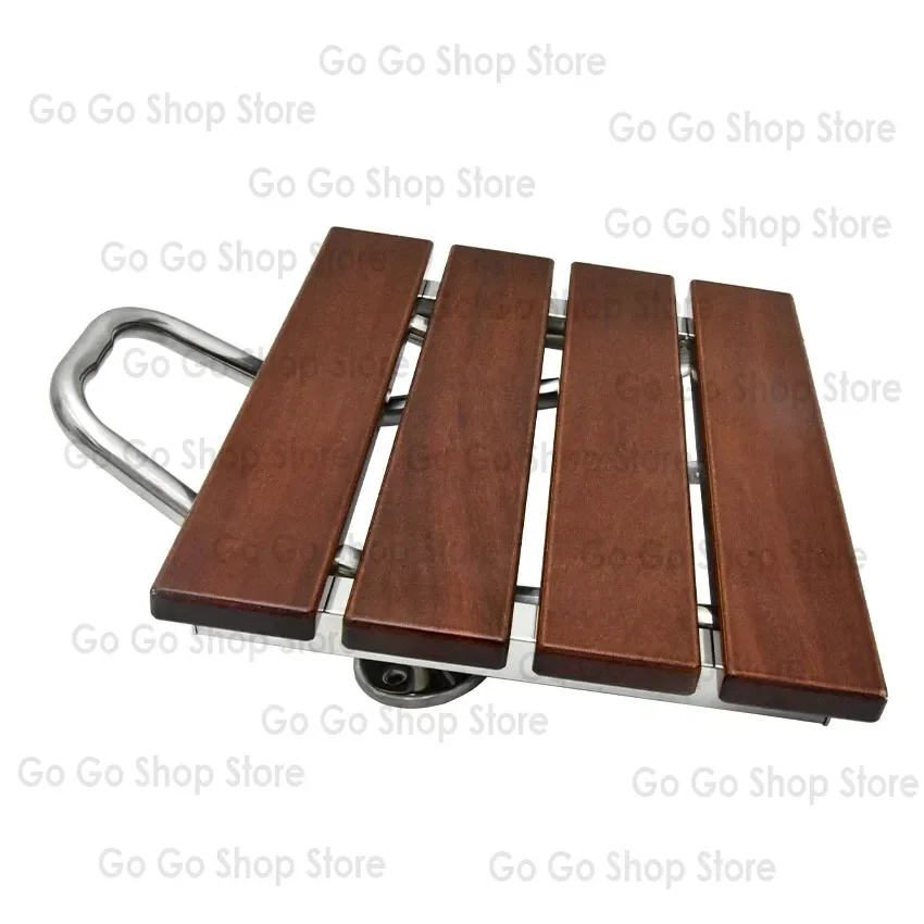 

High-quality Solid Wood Shower Folding Seat Bath Shower Wall Chair Bathroom Stool Household Wall Mounted Shower Seat (38*33.8cm)