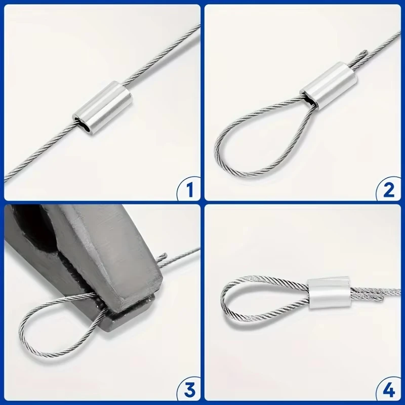 50m/196ft Stainless Steel Wire Rope 7x7 Strand Core 304, Heavy Duty Cable for Outdoor Hanging Clotheslines Garden Fencing DIY