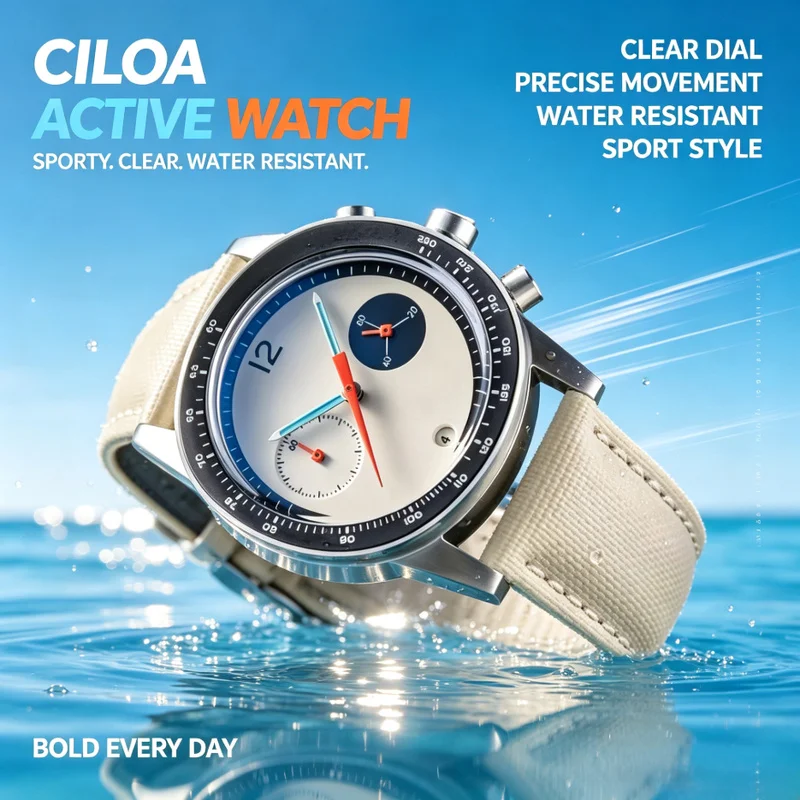 CILOA 2026 NewTimekeepi Men's Light Luxury Gift Quartz Watch Waterproof Men's Watch Simple High Quality Sports Waterproof Watch