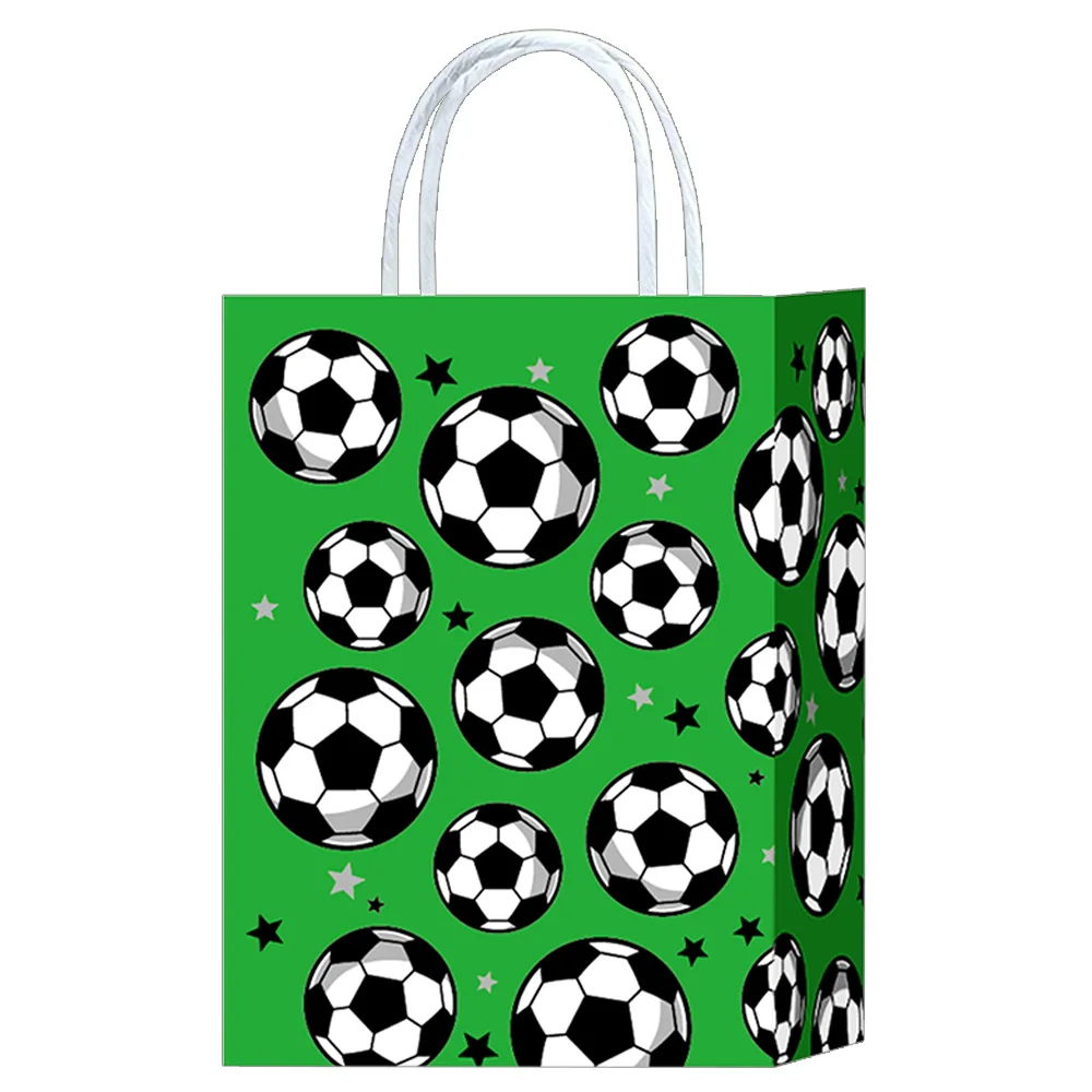 10/20/30/40/50pcs Soccer Treat Bags Gift Bags with Twist Ties Football Cellophane Soccer Party Favors Birthday Party Supplies