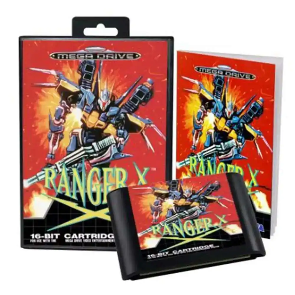 Ranger-X met doos en handleiding voor 16-bits Sega MD Game Cartridge Megadrive Genesis-systeem