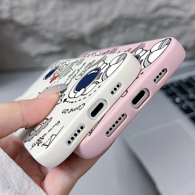 حافظة لهاتف آيفون 17 Air 16 15 14 Pro Max 14 13 12 17 Pro 11 16e غطاء ناعم من الجلد المقاوم للصدمات