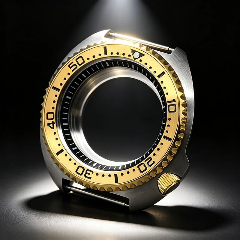 44mm-6105-6309-タートルアバロンケース-サファイアガラス-nh35-nh36-nh38-4r-7sムーブメント対応-透明な裏蓋付き-時計の改造用パーツ