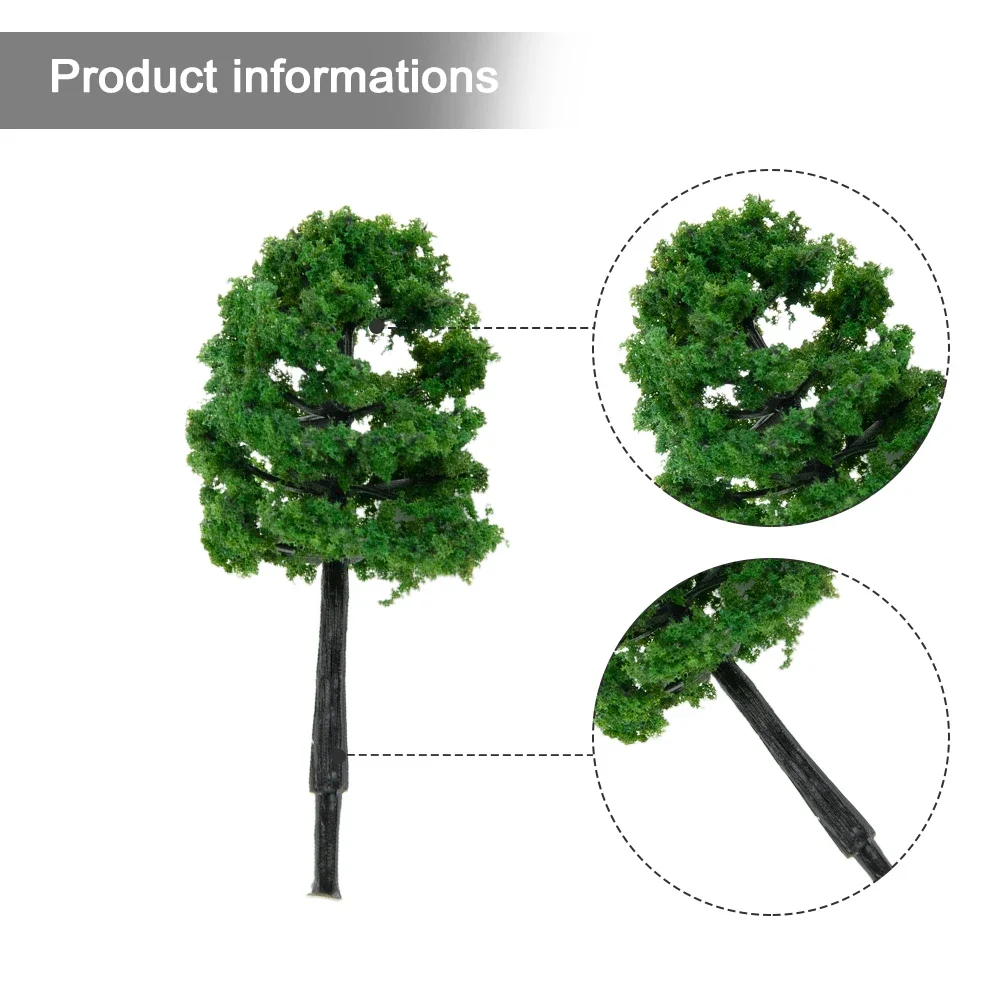 10 sztuk 5cm pociąg kolejowy Model drzewa sceneria Diorama układ sztuczne drzewo klocki zabawki dla dzieci DIY akcesoria wystrój