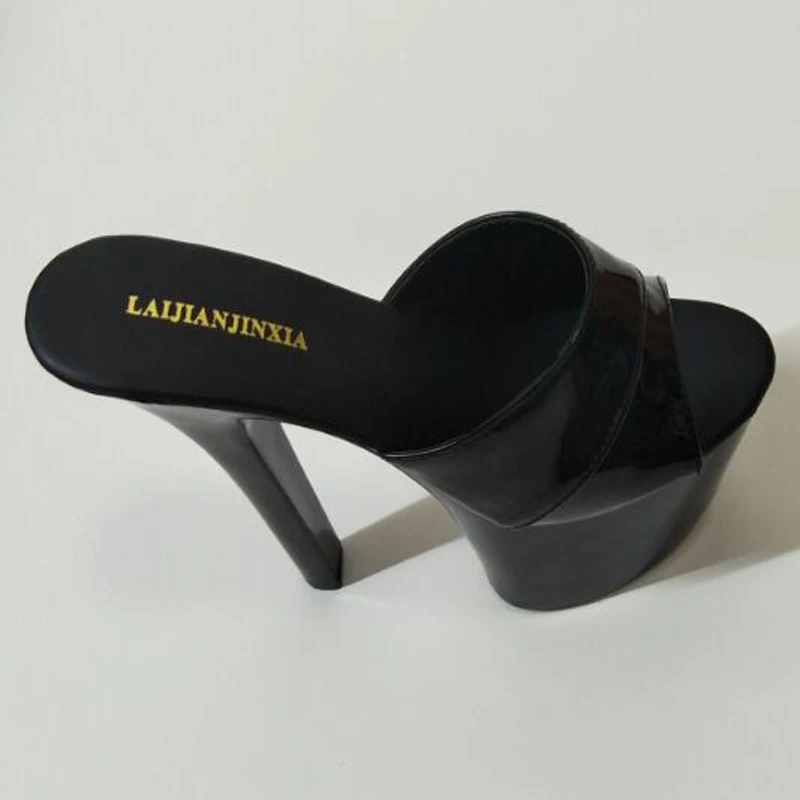 LAIJIANJINXIA-Pantoufles à Talons Hauts de 17cm pour Femme, Chaussures d'Été Sexy de Taille 34 à 46, G066