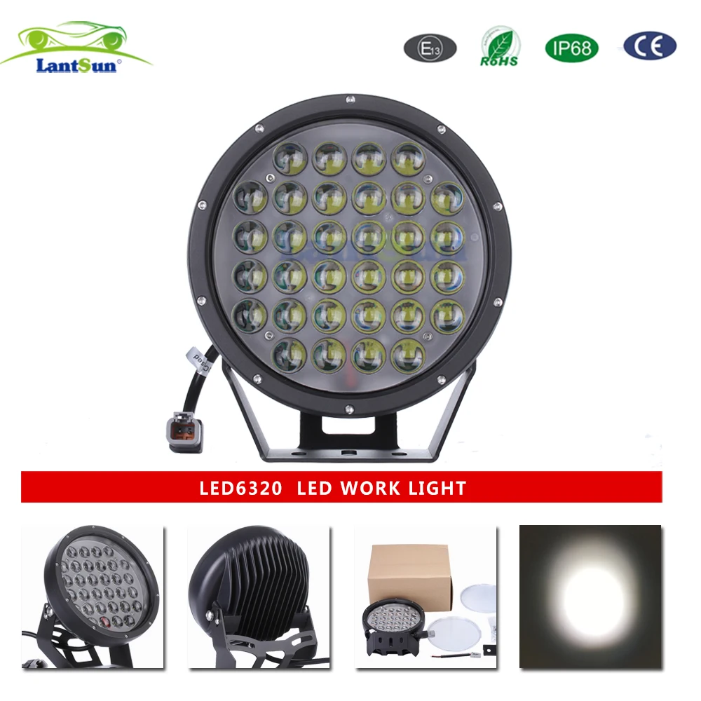 9 Inch High Intensity 320W LED Spot Light DC 9v-32v for Boat,Train,Truck LANTSUN LED6320