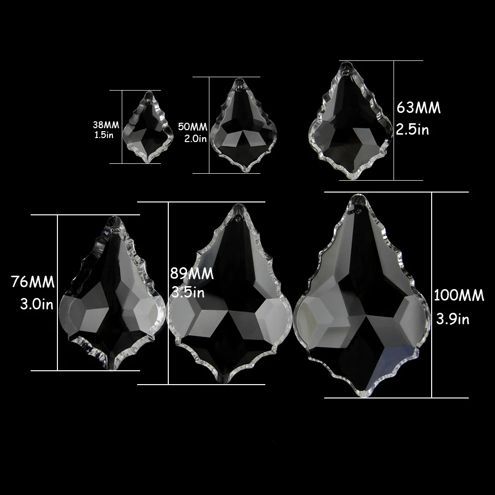 1pc Multicolor Crystal Maple Leaf Pendant Chandelier Parts Lighting Prism for DIY Suncatcher Home Wedding Marrige Decoration