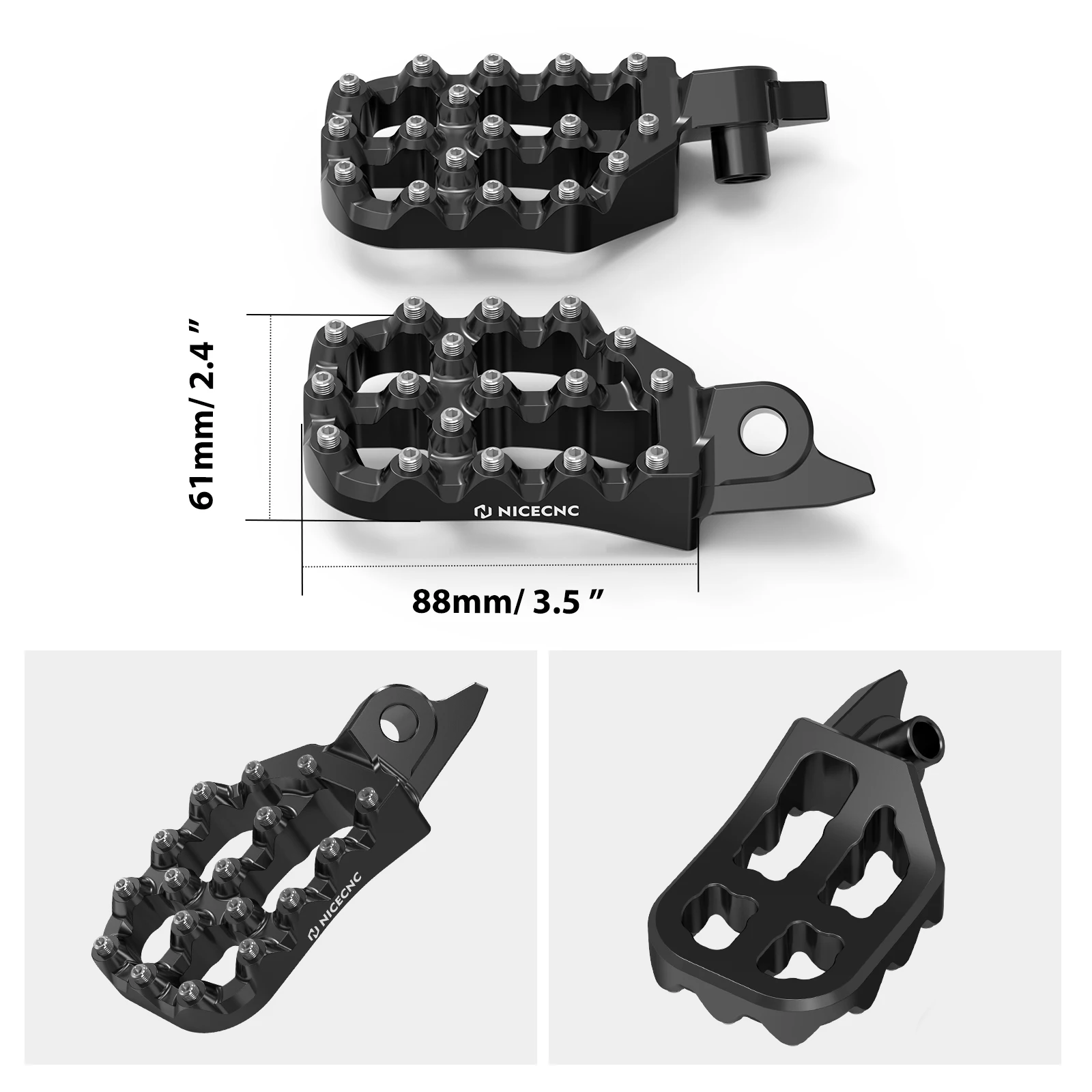 For Yamaha YZ 250F YZ 450FX WR450F 2024 YZ450F 2023-2024 Motorcycle Offset Foot Pegs Footrest Wider Pedals YZF 250 450 WRF 450