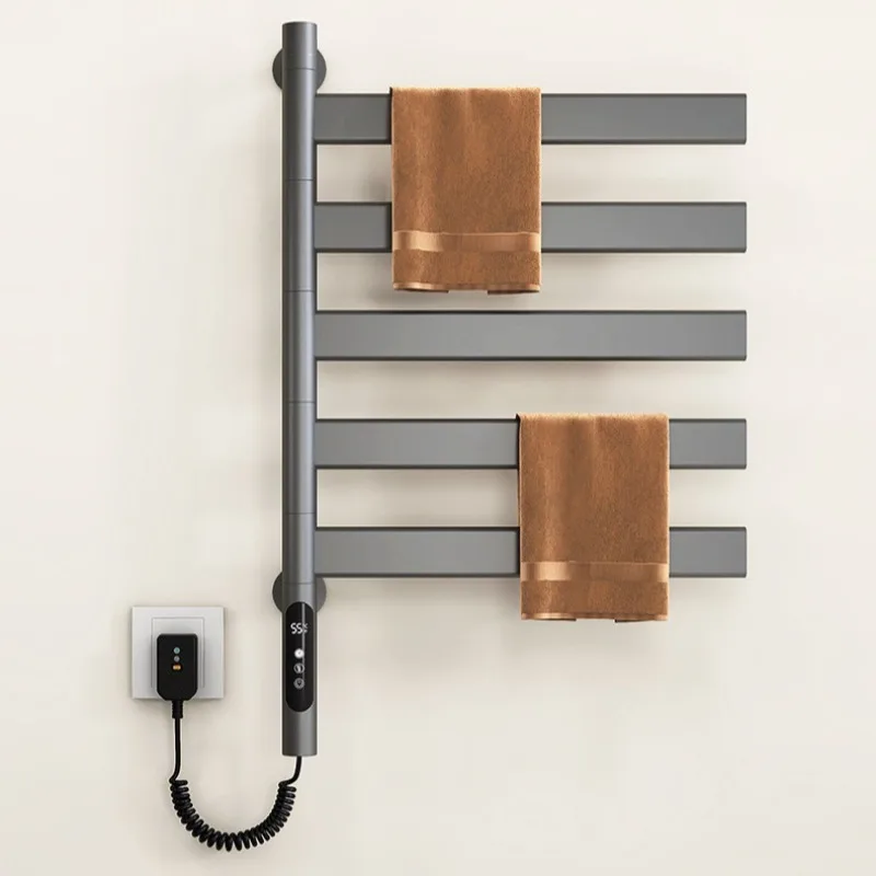 

Stainless Steel Electric Towel Rack Household Bathroom Touch Thermostatic Heated Towel Rail Heater Bathroom Accessories