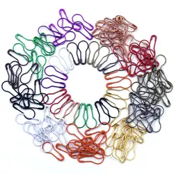 100Pcs Colorful Brooches Safety Pins Needles Knitting Stitch Marker Hangtag Gourd Flask Cross Holder DIY Sewing Kit Craft 21x9mm