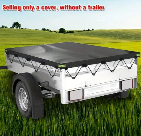 Tarpaulin Trailer Cover Dustproof Windproof Trailer Cloth for Trailer Supplies Waterproof Dustproof General Purpose