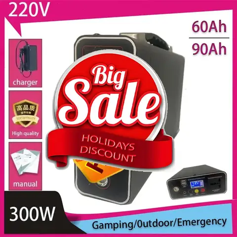 Lifepo4 220V Korean style power bank 300W external power bank 90Ah home outdoor camping power supply system notebook wholesale