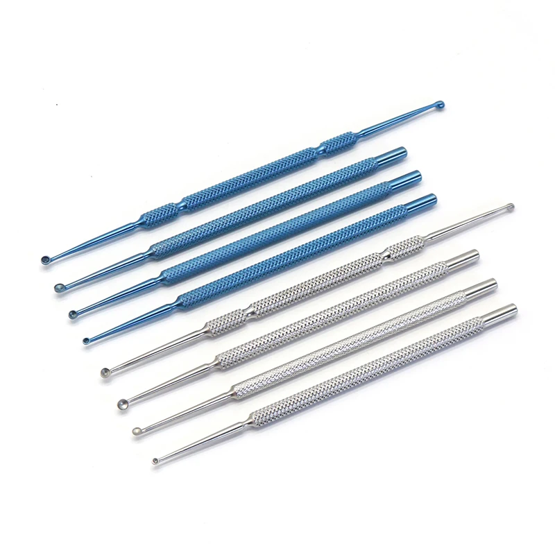 

Stainless Steel Ophthalmic Tarsal Gland Cysts Titanium Chalazion Curette Double-ended Micro ophthalmic Eye Instrument