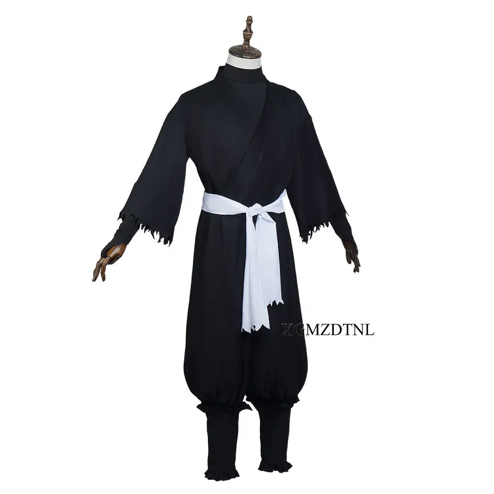 Gabimaru Cosplay Costume Anime Hell's Paradise Jigoku Raku Ninja Black Suit Man White Short Wig Halloween Role Play Party New