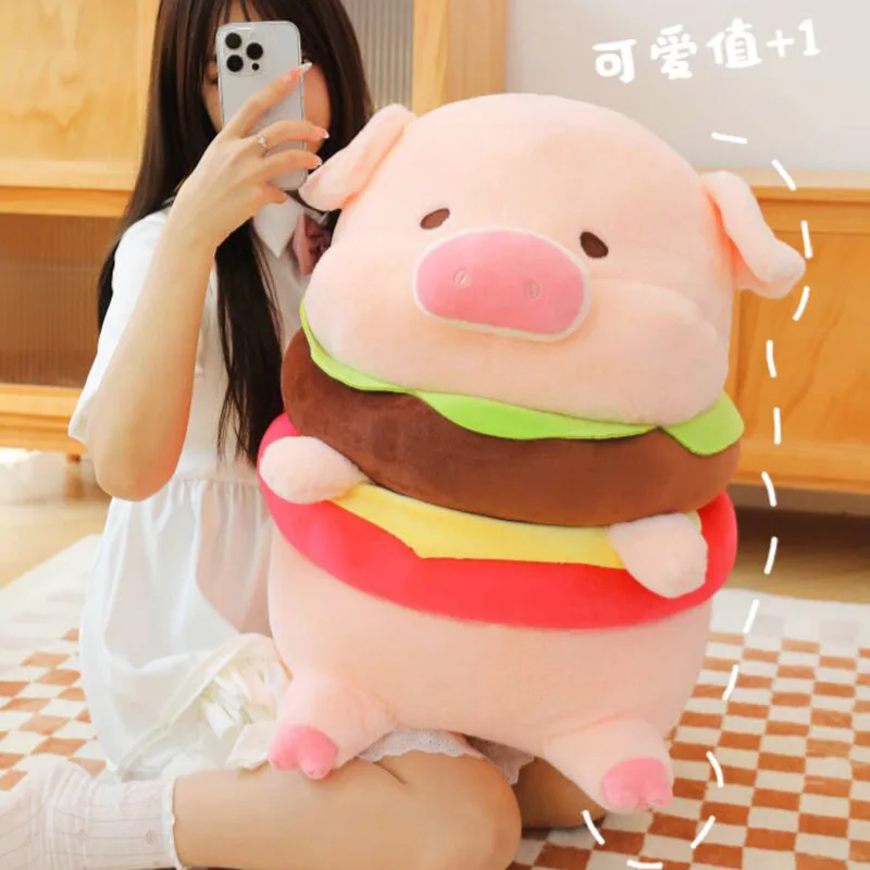 Hamburg pig kawaii plush toy lulu pig doll pillow bed sleeping doll birthday Gift