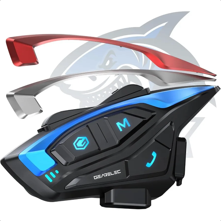 

Motorcycle Helmet Bluetooth Headset [Deep Bass erNoiseReduction] Pro Motorcycle Bluetooth Headset with Upgrade HiFi Speakers 2