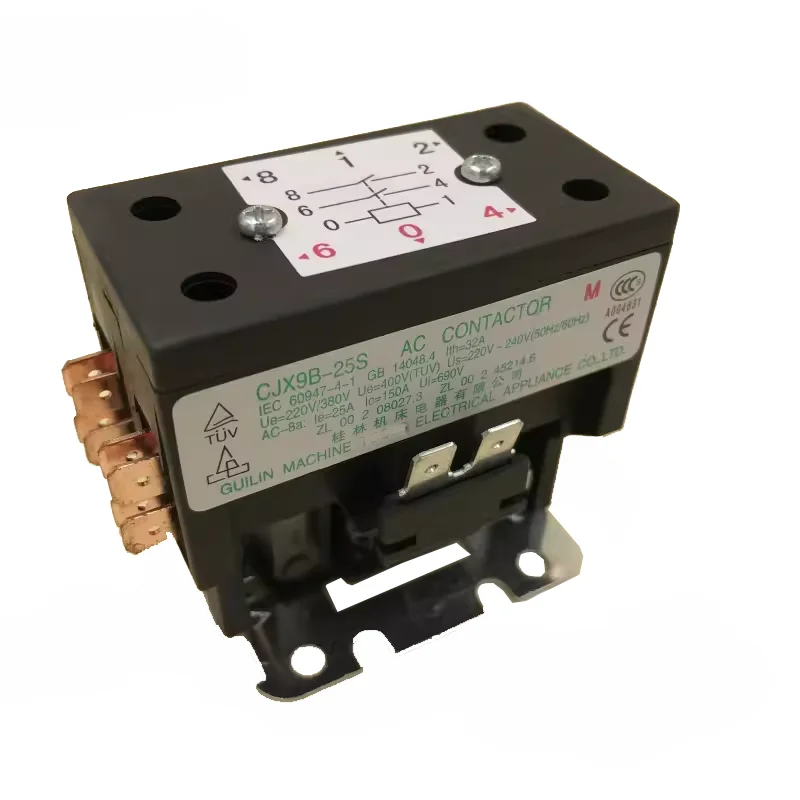 Original CJX9B-25S C3 2 PCS 3 PCS air conditioning external compressor relay 32A bipolar AC contactor accessories