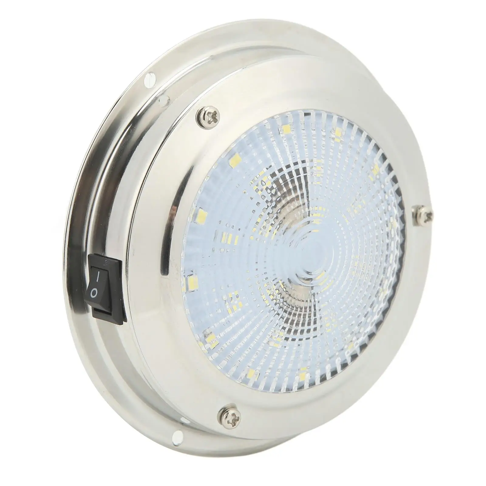 DC12 24V RV Ceiling Light Boat Cabin Lamp Stainless Steel LED Dome Light Housing for marine Use 7.87\