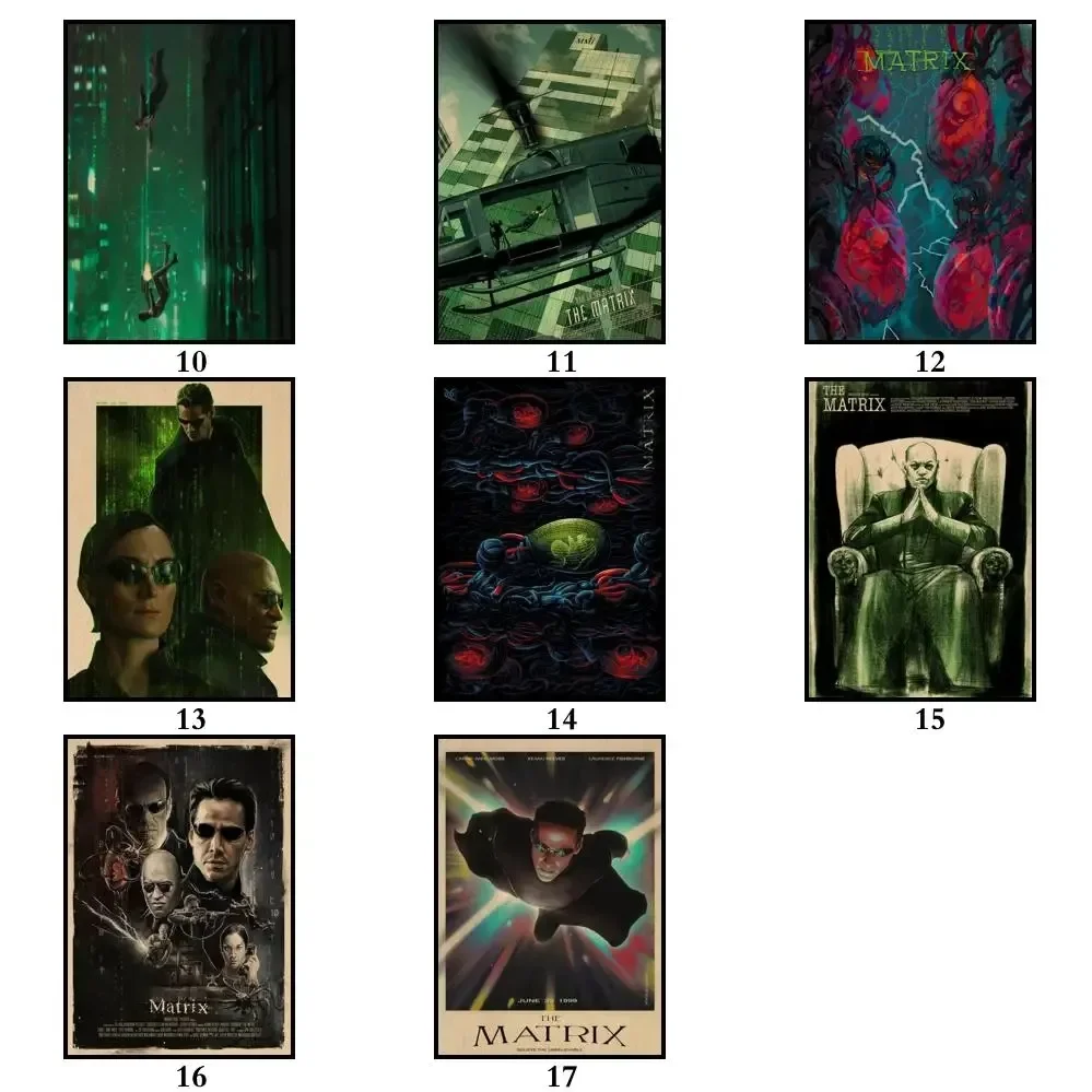 17 تصميم فيلم مصفوفة الملصقات قماش لوحات الحديثة غرفة المعيشة المنزلي غرفة نوم مقهى É زخارف للحانات جدار الفن الهدايا