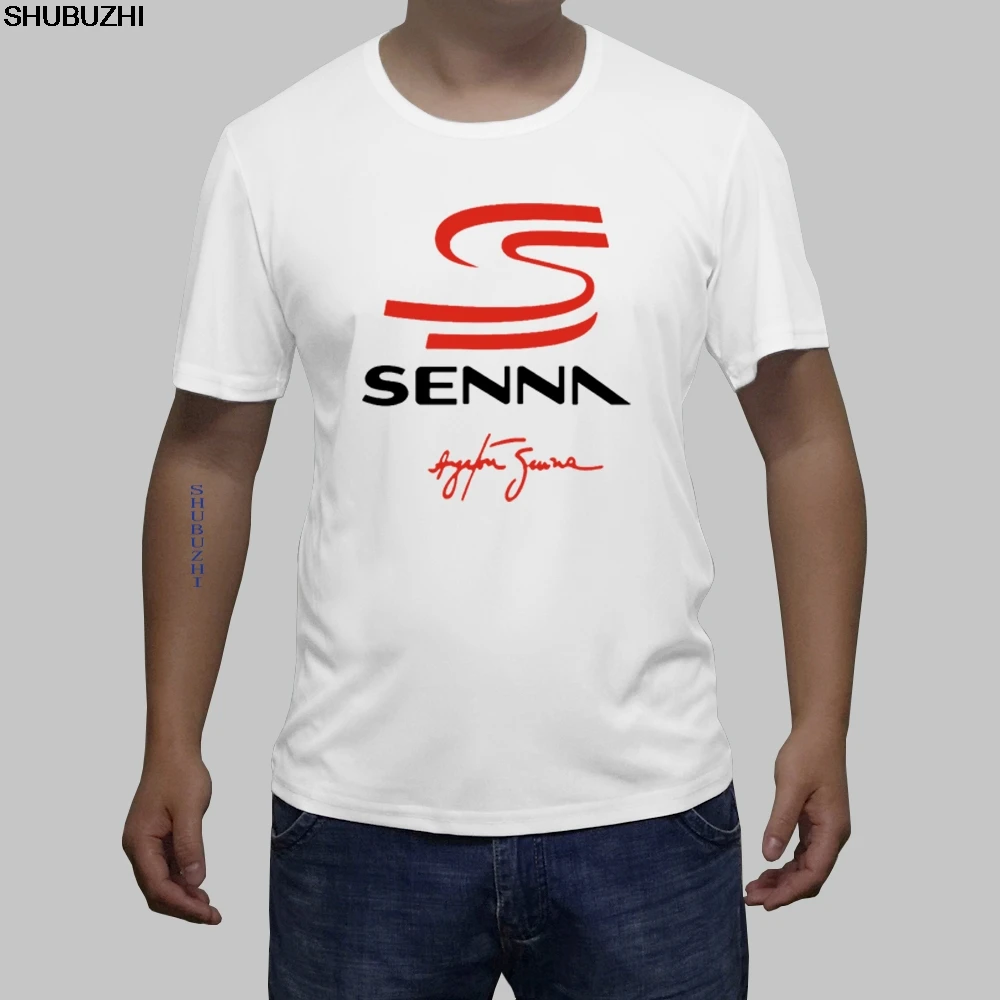 Fashion Summer Style Ayrton Senna Brazilian Car Racer Legend Men's Grey T Shirt S To 3XL Tee shirt Fashion sbz4329