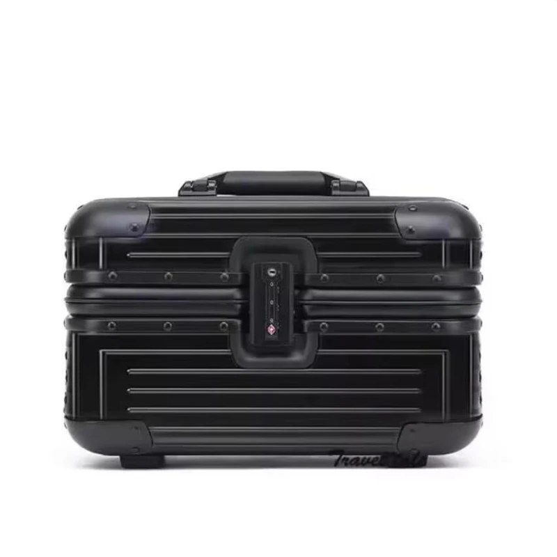 Maleta pequeña de mano de aluminio, estuche cosmético de cabina dura, equipaje personal sigiloso