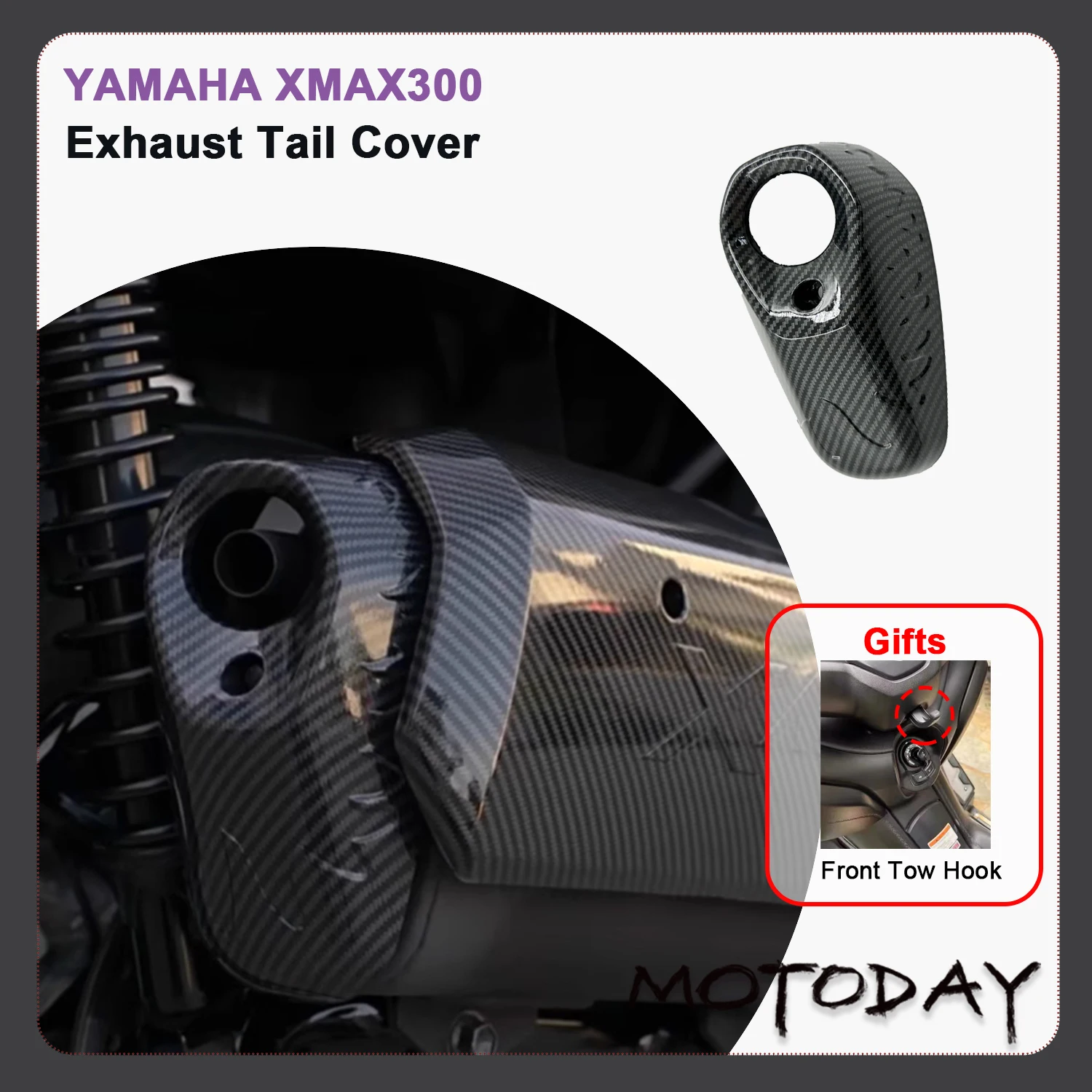 

For YAMAHA XMAX300 Exhaust Tail Cover XMAX300 2022 Accessories XMAX300 2023 Accessories Motorcycle Accessories