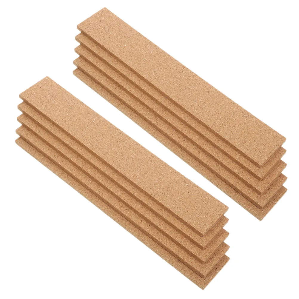 

10Pcs Frameless Self-Adhesive Cork Strips Natural Cork Bulletin Bars for Office Home Memo Photo Wall Decor Corkboards for Wall