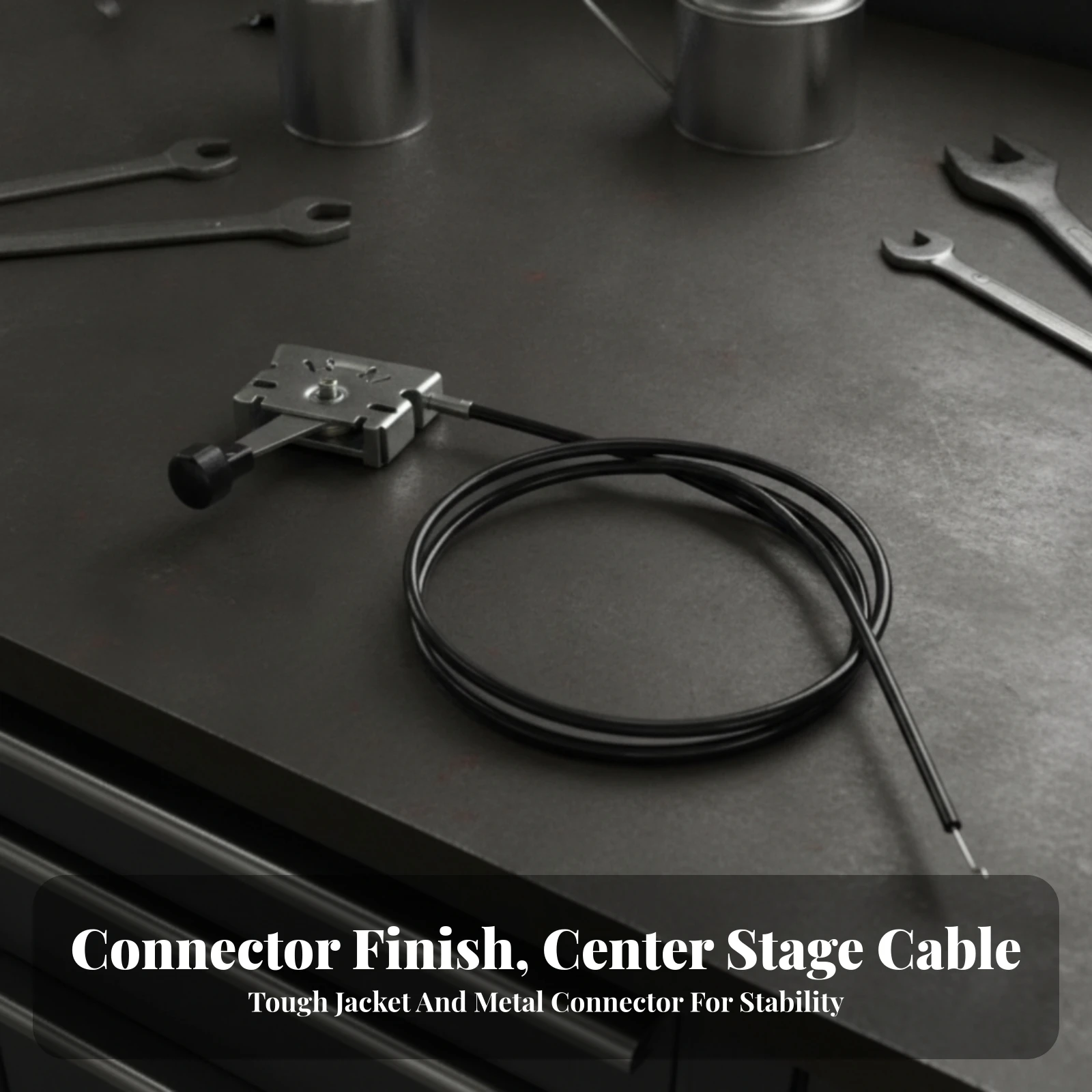 Throttle Control Cable with Mounting Bracket Quick Response Throttle Control Cable Part Flexible Long-Lasting