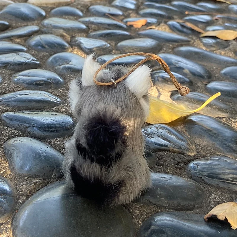 Wasbeer simulatie dier knuffel kerstcadeau schattig huisdier pop auto tas hangende decoratie ornament