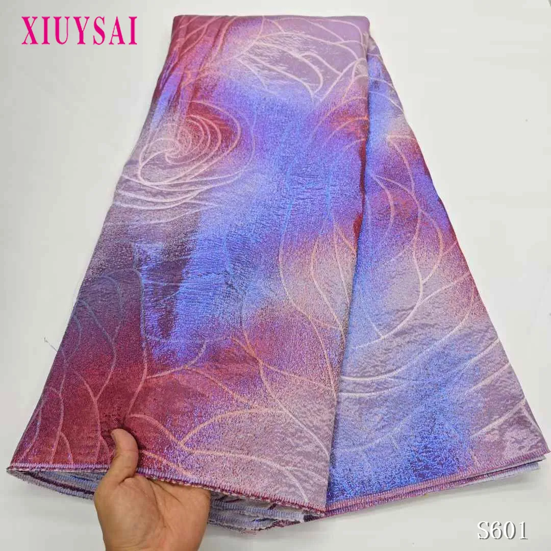 5 ياردة النيجيري الديباج أقمشة الدانتيل 2025 جودة عالية الأفريقي الجاكار مذهب أقمشة الدانتيل للخياطة الفاخرة فساتين الحفلات ميدي #6