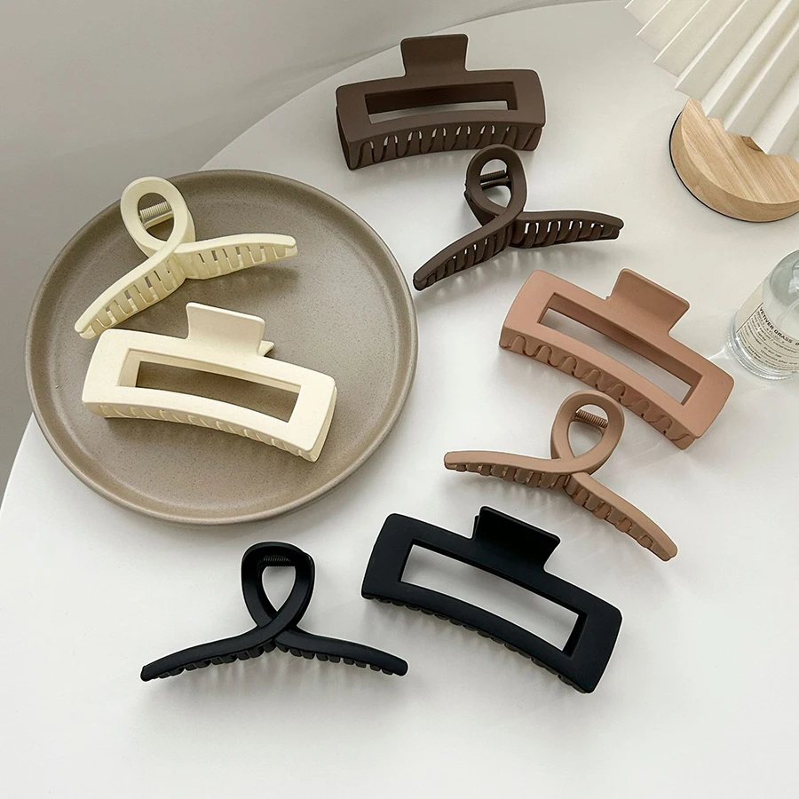 2Pcs/Set 10cm Big Size Cross Rectangle Hair Clips Styling Accessories Hair Claw  For Women Girls Braids Headwears Mother Gift