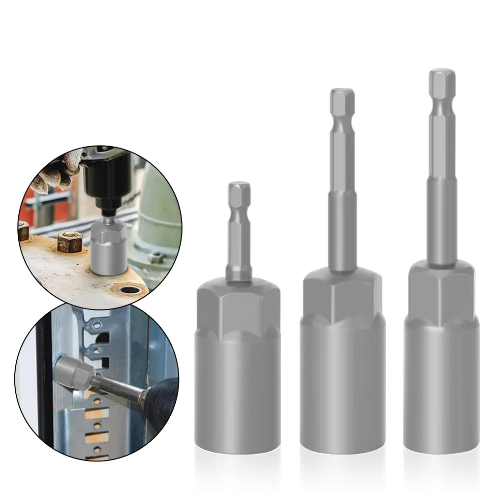 Deep Extended Hex Nut Driver Socket Bit 1/4