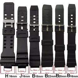 New Replacement Matte Silicone Stainless Steel Clasp for CASIO GA-100/GA-300/GA-110/GA-120/G-8900 Driving Sport Watch