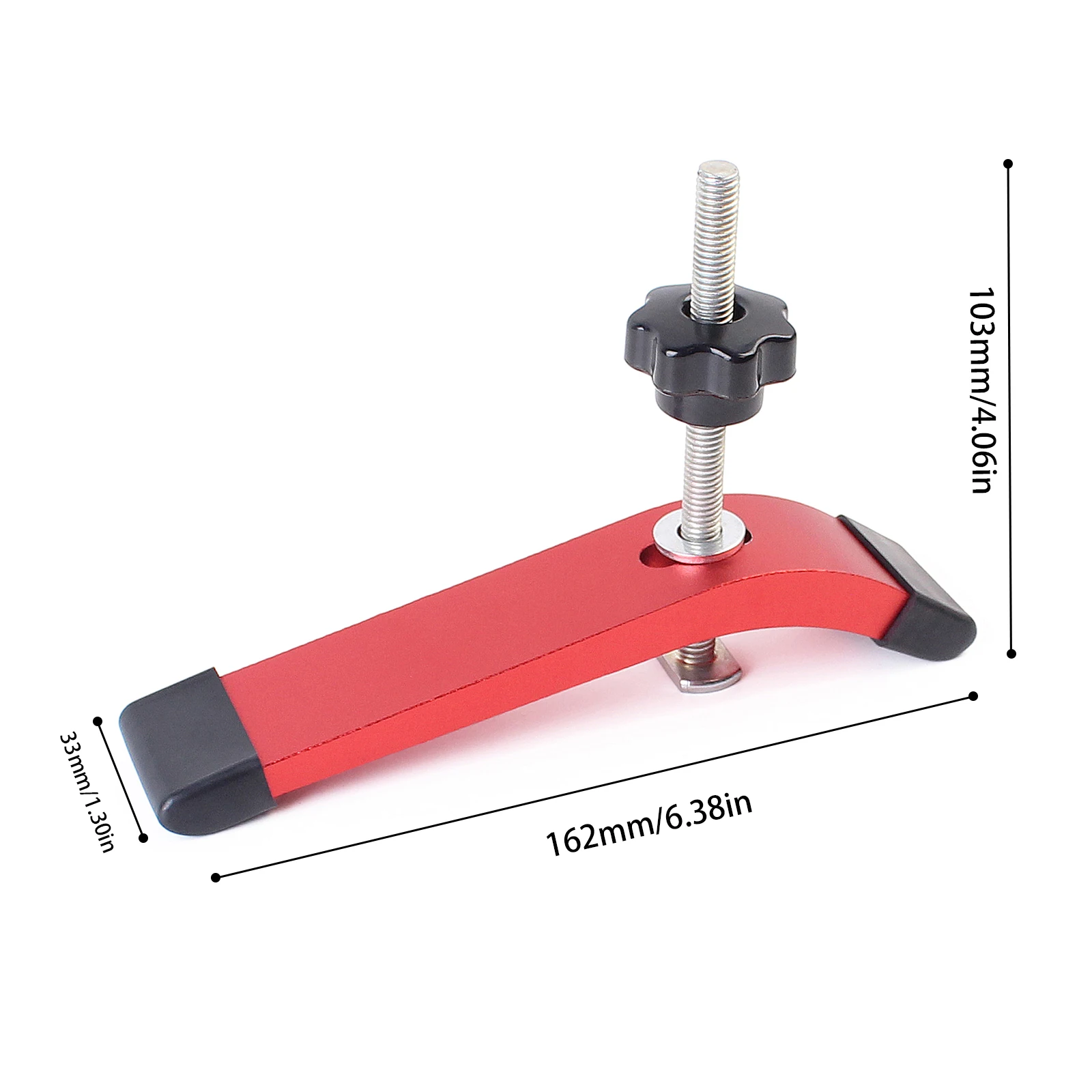 مشبك تثبيت على شكل T سريع المفعول مع مسامير T ومزلاج ، مشابك النجارة ، سبائك الألومنيوم ، مكابس الحفر لأجهزة التوجيه ، 2 صولجان