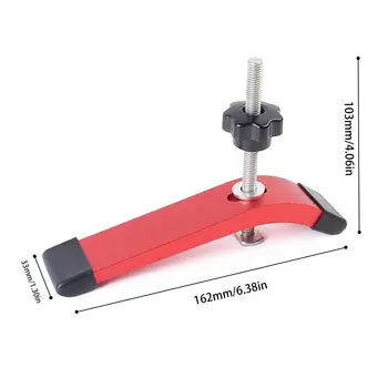 2個快速操作T型槽壓緊夾,帶T型螺栓和滑塊,鋁合金木工夾具,適用於路由器、鑽床等。 10 最佳銷售 T型軌道夾具 - №5