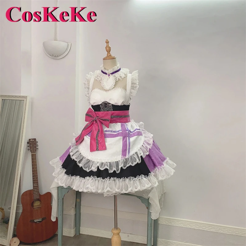 CosKeKe Tojo Nozomi Cosplay Anime LoveLive Costume Gorgeous Elegant Sweet Maid Dress Halloween Carnival Party Role Play Clothing