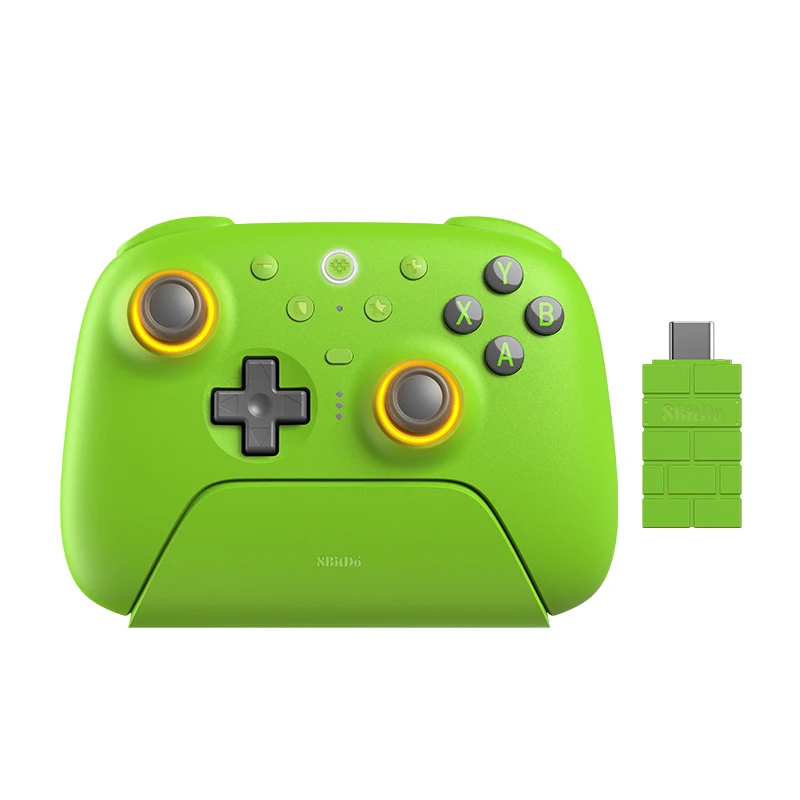 8BitDo Ultimate 2 무선, TMR 조이스틱 및 PC용 충전 도크가 있는 홀 이펙트 트리거 컨트롤러, Windows 10,11, Android