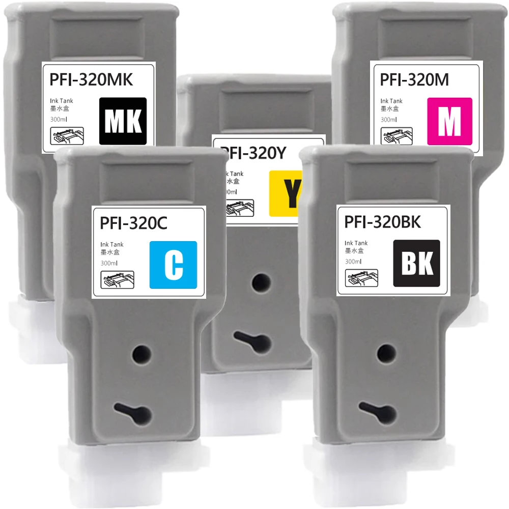 

300ml PFI 320 PFI-320 Ink Cartridge for Canon TM200 TM205 TM300 TM305 200 205 300 305 Printer Full with Pigment Ink