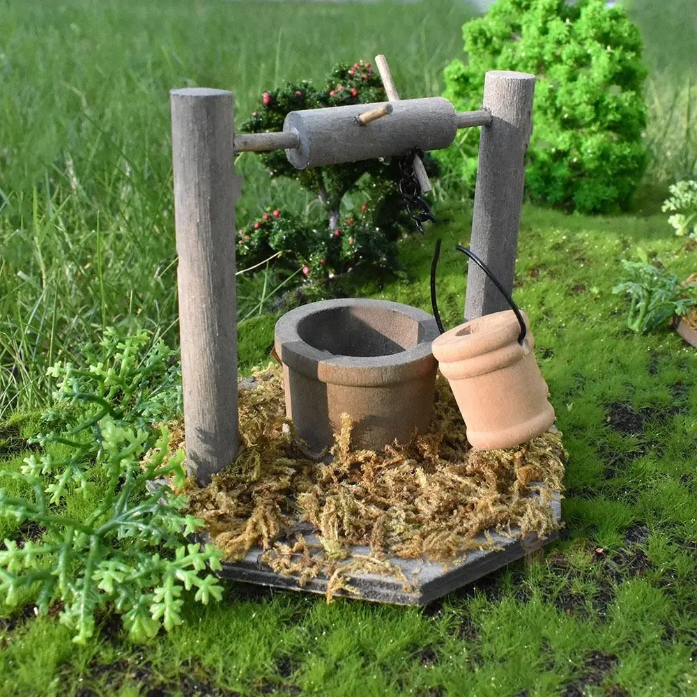 Figura de pesebre en miniatura a escala 1/12, accesorios para muñecas de madera, casa de muñecas, decoración de bien Latrine, modelo de escena, casa de Pájaro de simulación