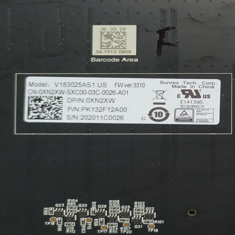 New Backlit US Keyboard For Dell Alienware M17 R5 P38E Area-51M A51M 0WYFCV 0FNF7F NSK-EYBBC RGB