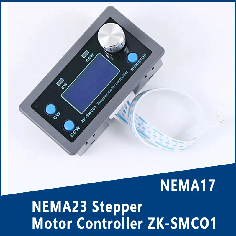 NEMA17 NEMA23 Stepper Motor Controller Programmable Automatic CW CCW Delay Single Axis Pulse Generation ZK-SMCO1 Controller